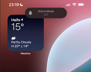 iPhone Silent Mode - Red notification active